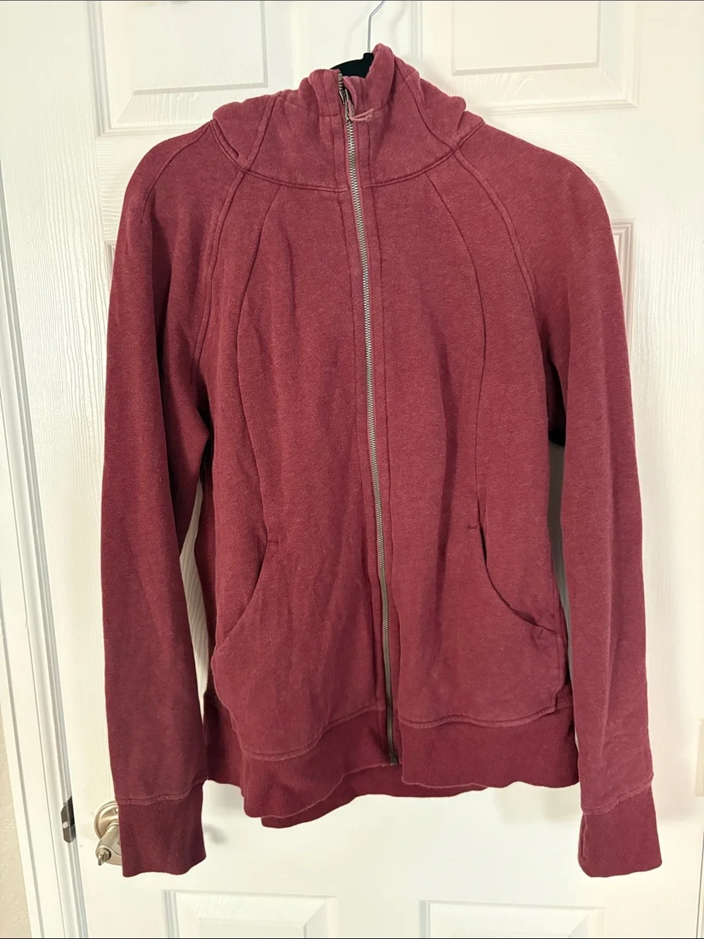 LULULEMON Heathered Smoky Red Full Zip Scuba Plus size 16 XXL - Picture 1 of 7
